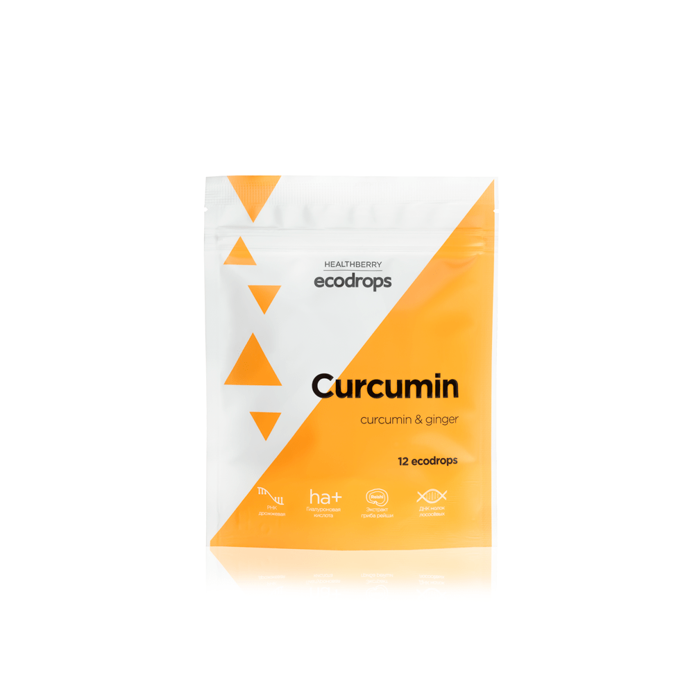 Леденцы для защиты организма от простуды Healthberry Ecodrops Curcumin по  цене 220 руб. - купить в Ростове-на-Дону ☛ Доставка ☆ Интернет-магазин  «EcoGreenDom»